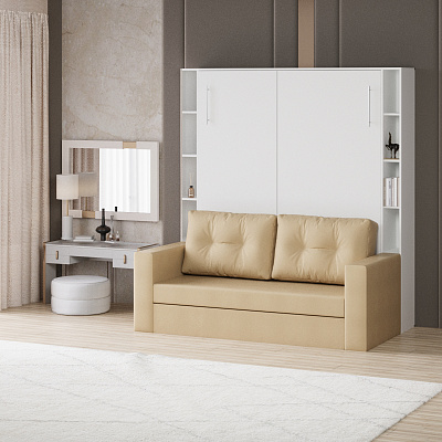 Шкаф-кровать трансформер Смарти 140 бежевый